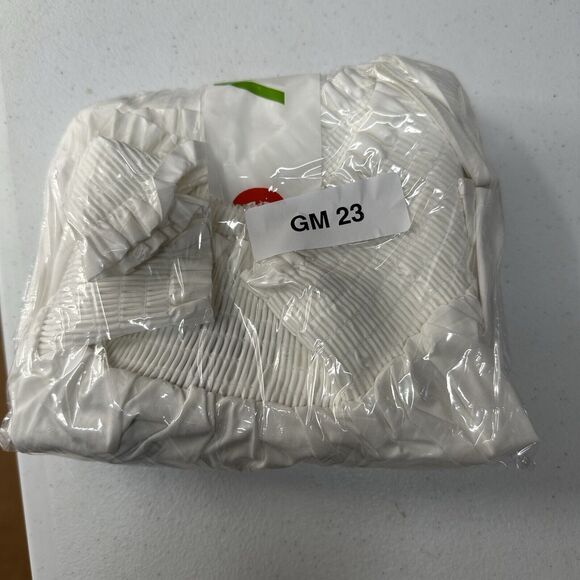 Melissa Paige Off Shoulder Top Medium Cotton White Lagenlook Drape 3/4 Sleeve - Picture 11 of 11